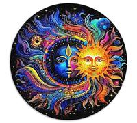 Sol y Luna Puzzle Regalo Creativo Decoración del Hogar 1000 Piezas Light and Darkness Rompecabezas Imposible Juguetes Desafiantes para Adultos 1000pcs (67.5x67.5cm)