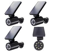 SOL1801S Cámara solar simulada 4 piezas LED intermitente PIR IP44