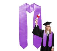 Sola de graduación simple para adultos, banda para bailes de graduación, accesorios de graduación de 72 pulgadas de largo - Accesorios para ceremonias académicas, banda de estola creativa para la