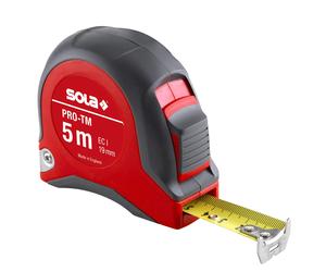 Sola, modelo so50022101, cinta métrica retráctil pro-tm de 5 metros,