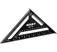 SOLA - RS 30-5 en 1 - Ángulo de tope de 30 cm - Ángulo de carpintero robusto de aluminio con escala métrica - Ángulo multifunción: regla, ángulo de tope, ángulo de inglete, transportador