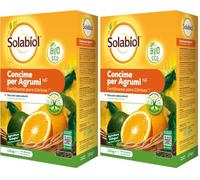 Solabiol Fertilizante cítricos, ingredientes 100% orgánicos con estimulador radicular para una mejora de la cosecha.1.5Kg (Paquete de 2)
