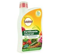Solabiol Fertilizante Universal Líquido 1 Litro, Fertilizante orgánico para plantas verdes y huertos, Gris