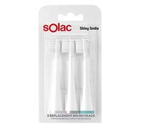 Solac AD4000 - Cabezales para cepillo de dientes eléctrico Shiny Smile, 3 cabezales con cerdas DuPont de alta calidad y de 2 longitudes
