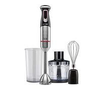 Solac - Batidora de mano PRO Chef 1200W | Picadora eléctrica INOX | Velocidades + Turbo | Incluye Vaso medidor, Picador y Emulsionador | Pica hielo, alimentos congelados, frutos secos | Minipimer 3en1