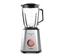 Solac - Batidora de vaso Beauty&Beast! 1500 W | Jarra vidrio graduada 1.5L | 2 velocidades + TURBO | Procesador de alimentos profesional con cuchillas INOX de 6 hojas | Pica hielo | Acero Inoxidable