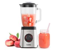 Solac - Batidora de vaso Promixter 2000 W | Jarra de vidrio de 1.75L | 5 velocidades + PULSE| 6 Cuchillas de Acero | Rompehielos