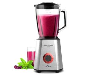 Solac BV5728 Beauty and the Beast 1500 - Batidora de vaso, 1500W, cuchillas 6 filos de acero inoxidable, 2 velocidades + Turbo, pica hielo, jarra cristal graduada 1.5L, boca llenado, sistema seguridad