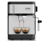 Solac - Cafetera Espresso Taste Classic | 850W | Presión 20 bares | Depósito 1,8L | Brazo 1 y 2 salidas | Vaporizador | Superficie Calienta tazas | Apagado automático