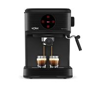 Solac CE4498 Taste Control - Cafetera espresso táctil, 20bar, Double Cream, Espresso y Cappuccino, 850W, parada automática, 1 o 2 cafés, Monodosis/molido, Vaporizador de acero inoxidable, 1.5 L, negra