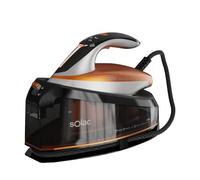 Solac - Centro de Planchado a Vapor Optima Center 3010, 3000W, 7 Bares, Golpe Vapor 400 g/min, Vapor Continuo 130 g/min, Tecnología Smart, Depósito 1,5 L, Suela Bi-Flow Steam, Antigoteo, Autolimpieza