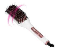 Solac - Cepillo Alisador Expert Ion Brush 65W, Estilo Cuadrado, Púas 3D con Recubrimiento Cerámico, Tecnología Iónica, 6 Niveles de Temperatura 130-230 °C, Pantalla Electrónica, Cable 360º