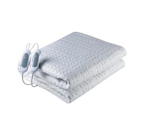 Solac CT8624 Norway + Calientacamas con 4 Capas de Tejido; Densidad 400 GR/M2 Manta para Cama con 3 Temperaturas y Conector Extraíble Bajo Consumo Eléctrico Dimensiones 150x140 cm; Color Blanco/Fucsia