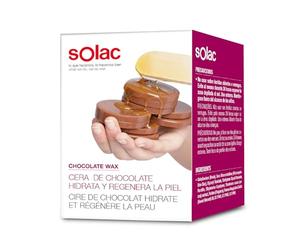 Solac DC7500 - Paquete de 10 discos de cera depilatoria caliente de chocolate, hidrata y regenera la piel, 200 g