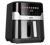 Solac - Freidora de Aire Sin Aceite Léviter Gourmet G80, Air Fryer, 8L, Pantalla Digital, 8 Programas, Temperatura Ajustable 80-200°C, Temporizador 60 min, Interior Metálico, Antiadherente