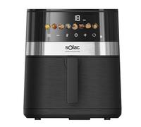 Solac - Freidora sin aceite Léviter Gourmet G55 | 5,5L | 8 Programas | Pantalla digital | Temp. ajustable 80-200°C | Temporizador 60 min | Interior metálico | Recubrimiento antiadherente