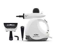 Solac - Limpiador a Vapor de Mano Steam Jet 1200W| Vaporeta 3 Bar |30g/min| 175ml con deposito gel hidroalcohólico |Multiusos Tapicería de Coche, Hogar, Cocinas, Alfombras, Cristales, Sofá