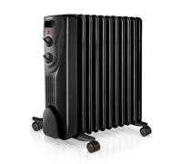 Solac - Radiador Eléctrico de Aceite 2300W - 11 Módulos - Bajo Consumo - Hasta 23m² - 3 Niveles - Termostato regulable - Sistema de Seguridad Protección Sobrecalentamiento - Calefactor - Negro