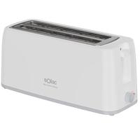 Solac - Tostadora Buon Giorno Double 1200 W | Dos Ranuras Largas | Selector de 6 Niveles | Sistema Autocentrado | Elevación Extra | Bandeja Recoge Migas Extraíble | Almacenamiento de Cable