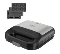 Solac - S96804300 sandwichera 750 W Negro, Acero inoxidable