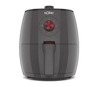 Solac Taurus Léviter - Freidora de aire, fríe sin aceite, 2.5L, 1500W, de 80 a 200 grados C, temporizador 30 min, apta lavavajillas, pies antideslizantes, gris