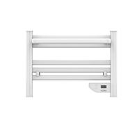 Solac - Toallero Eléctrico Tromsø | 100W Bajo Consumo | Temporizador 8h | Temperatura 5-40° | Instalación fácil (Kit Incluido) | Area de Cobertura Amplia | Aluminio Blanco | IP24 Apto para baños
