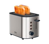 Solac - Tostador Buon Giorno Mini Inox | 870W | 13x11,5x3,4 cm Superficie Tostado | 6 Niveles | 3 Funciones | 2 Rebanadas | Autocentrado | Luz LED | Recogemigas | Gris