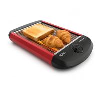 Solac - Tostadora Plana Horizontal Stillo Red 3. Superficie 24,5x18,5cm, 12 Niveles de Tostado, 900W, pan y bollería, bandeja recogemigas, auto apagado