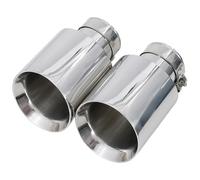 Solado Escape Coche 1 Pieza De Tubo De Escape Universal De Acero Inoxidable Modificado Para Coche, Punta De Silenciador Biselada Y Brillante.(60MM IN 76MM OUT)