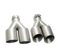 Solado Escape Coche Punta De Escape Universal Tipo U Para GTI MK7 Golf7, Boquilla Doble Mate De Acero Inoxidable, De Escape(Left in60-out101mm)