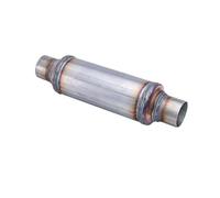 Solado Escape Coche Silenciador De Escape Redondo, Silencioso Y De Paso Recto De Acero Inoxidable De 2,5 A 4 Pulgadas