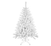 SOLAGUA Árbol de Navidad Artificial C/Efecto Brillo, Arboles con Hojas de Espumillón 120cm a 210cm de Primera Calidad, Súper Natural con el Soporte Metálico.(Blanco Brillo, 210cm 668Tips)