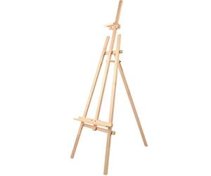 Solagua Caballete de Madera para Pintar de Pino Natural, Altura 145 cm, Soporte de Lienzos, Cuadros y Fotografías, Regulable y Plegable, Manualidades Niños y Adultos