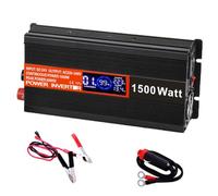 SolaMr 1500W Inversor de Corriente DC 24V a AC 220V/240V con Pantalla LCD y Puertos de Carga USB Convertidor para Sistema Montado en Vehículo y Acampada Salvaje- 1500W
