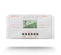 SolaMr 30A Regulador de Carga Solar 12V/24V Identificación Automática Voltaje Panel Solar Regulador de Inteligencia con Pantalla LCD y Puerto USB - M30