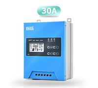 SolaMr MPPT 30A Controlador de Carga Solar 12V/24V Buck Regulador de Batería del Panel Solar con Pantalla LCD Sensor de Temperatura Interfaz RS485-30A
