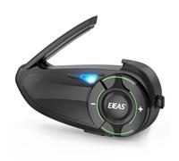 SolaMr Q8 BT5.1 Motocicleta Casco Auricular Sistema de Comunicación para hasta 6 Motos con 1000m de Alcance con Música Compartida, Soporta SafeRiding App, Radio FM, Reproductor MP3 (1 Pack)