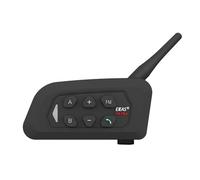 SolaMr V4 Plus Intercomunicador Casco Moto, Bluetooth 5.1 Accesorios Moto Intercom con Reducción de Ruido CVC, Radio FM e Intercomunicador 4 Vías hasta 1500 M - 1 Pack