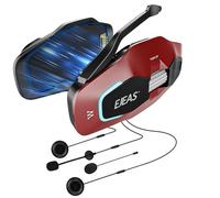 SolaMr X10 Intercomunicador Moto, Mesh 4.0 Freecom para 2-10 Personas, Bluetooth 5.1 Intercom con una Gran Distancia de hasta 1500 m, Red Integrada con Teléfono Móvil sin Límite de Distancia - Rojo