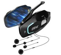 SolaMr X10 Intercomunicador Moto, Mesh 4.0 Freecom para 2-10 Personas, Bluetooth 5.1 Intercom con una Gran Distancia de hasta 1500 m, Red Integrada con Teléfono Móvil sin Límite de Distancia - Rojo