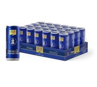 Solán de Cabras, Pack 24 Latas x 33 cl, Agua Mineral Natural Con Gas, Refrescante Con Sabor Burbujeante y Natural