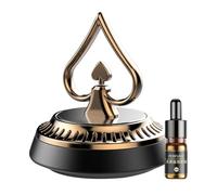 Solar Air Freshener, Car Diffuser, 2.36x2.36x3.15 Inches Rotating Perfume Decor of Spades, Odor Purifier, Creative Dashboard Freshener for Vehicles Fragrance and Stress Relief Use