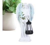Solar Angels for Garden, Resin Outdoor Sculpture, Weather-Resistant Angel Statue, Charming Christmas Decor for Front Yard, Gravesite, Backyard, Walkway, Landscaping, Patio, Porch Ornament