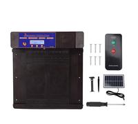 Solar Automatic Chicken Coop Door, Double Open Type Remote Control Timing Poultry Door, Solar Powered Chicken Coop Opener with Timer for Duck Goose Farm, Light Sensing Anti Pinch S (Marrón Oscura)