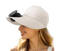 Solar Baseball Hat - Electric Cooling Fan, Outdoor Summer Headwear Cap, caqui, 3XS-L