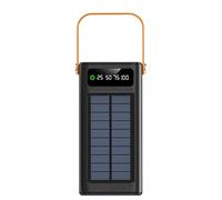 Solar Battery Bank, 120w External Pack, 50000mah High-Capacity Energy, Built-In Cables and Flashlight, Fits Easily in Backpacks, for Camping Hiking Road Trip Fishing Mobile Device Charging Use