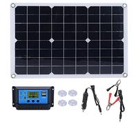 Solar Battery Charger Monocrystalline Solar Panel 50W High Efficiency Portable Solar Power Kit with PWM Controller for Outdoor Camping Car Boat Household Emergency Light System