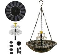 Solar Bird Bath Fountain, Bomba Powered Water Sprinkler System, Decorative Garden Water Feature Basin, Eco Solar Bird Bath Device, Outdoor Wildlife Attraction Fountain, for Patio Yard Porch Deck Use