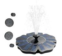 Solar Bird Bath Fountain - Flower Floating Spray, With Battery, Garden Pond