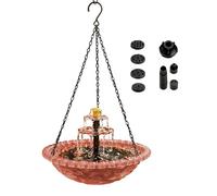 Solar Bird Bath Fountain - Outdoor Garden Accessory, Pump Sprinkler Feature | Solar Powered Decorative Water Feature Equipment, Continuous Flow Fountain For Patio Yard Porch Deck Pathway Wildlife Humm